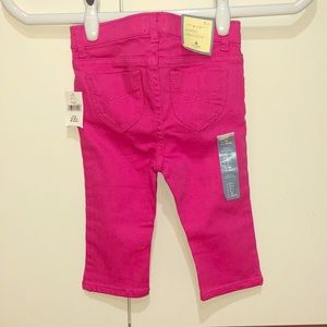Kids cropped pink jeans